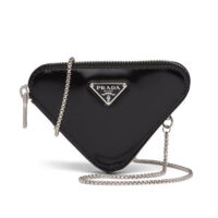 Prada Women Brushed Leather Mini-Pouch-black (1)