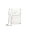 Prada Women Brushed Leather Mini-bag-White