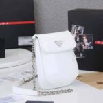 Prada Women Brushed Leather Mini-Bag-White - immagine 3