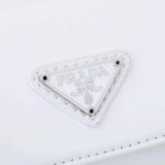 Prada Women Brushed Leather Mini-Bag-White - immagine 10