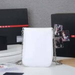 Prada Women Brushed Leather Mini-Bag-White - immagine 4
