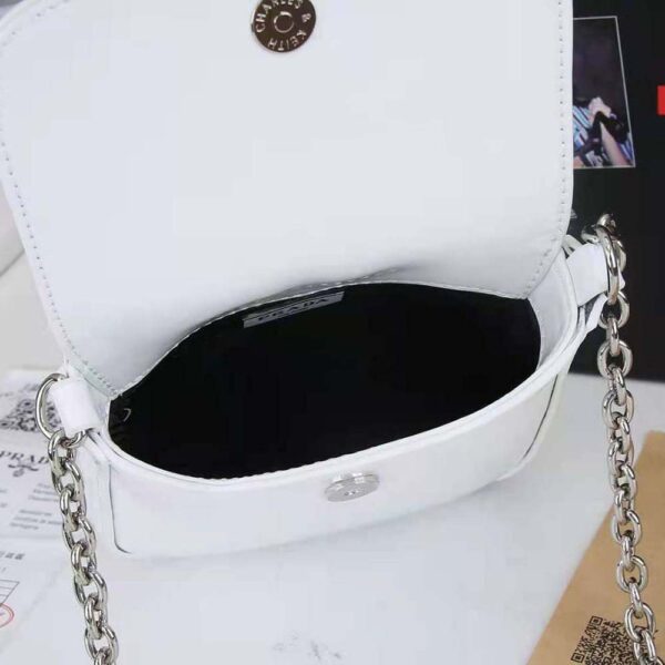 Prada Women Brushed Leather Mini-bag-White (9)