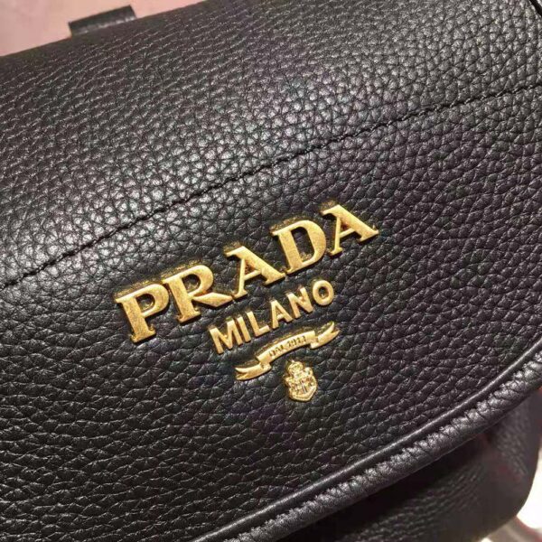 Prada Women Calf Leather Backpack and Handle Bag-Black (7)