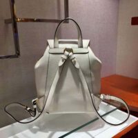 Prada Women Calf Leather Backpack and Handle Bag-White (1)