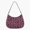 Prada Women Cleo Jacquard Knit and Leather Bag