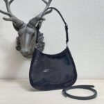 Prada Women Cleo Sequined Bag with Embroidered Lettering Logo on the Front - Image 3