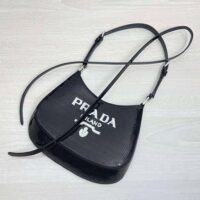 Prada Women Cleo Sequined Bag with Embroidered Lettering Logo on the Front (1)