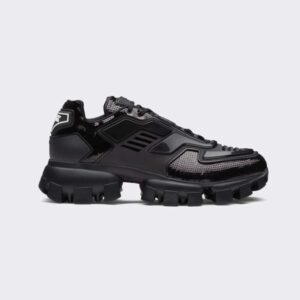 Prada Women Cloudbust Thunder Sequined Sneakers-Black