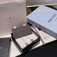 Prada Women Crystal Logo Jewels AirPods Pendant Earrings (1)