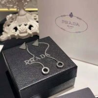 Prada Women Crystal Logo Jewels AirPods Pendant Earrings (1)