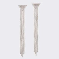 Prada Women Crystal Logo Jewels Zirconia Earrings