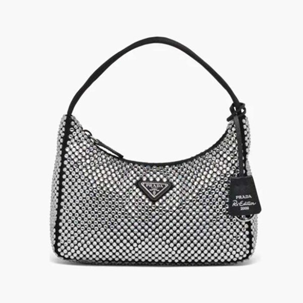 Prada Women Duchesse and Crystal Mini-Bag-Black (1)