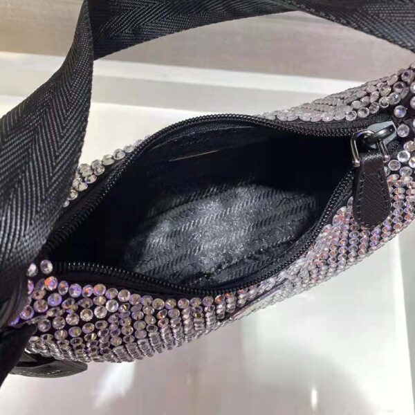 Prada Women Duchesse and Crystal Mini-Bag-Black (8)