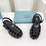 Prada Women Foam Rubber Sandals in 55 mm Heel Height-Black - Image 3