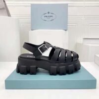 Prada Women Foam Rubber Sandals in 55 mm Heel Height-Black (1)