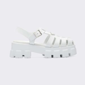 Prada Women Foam Rubber Sandals in 55 mm Heel Height-White