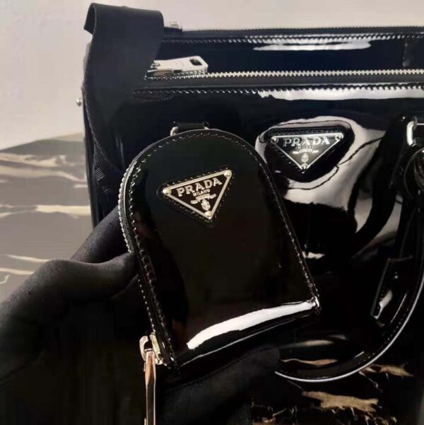 Prada Women Galleria Brushed Leather Small Bag-Black (5)