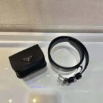 Prada Women Leather Belt With a Hybrid Multifunctional Design-Black – Image 4