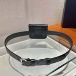 Prada Women Leather Belt With a Hybrid Multifunctional Design-Black – Image 3