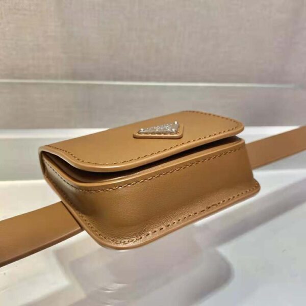 Prada Women Leather Belt With a Hybrid Multifunctional Design-brown (5)