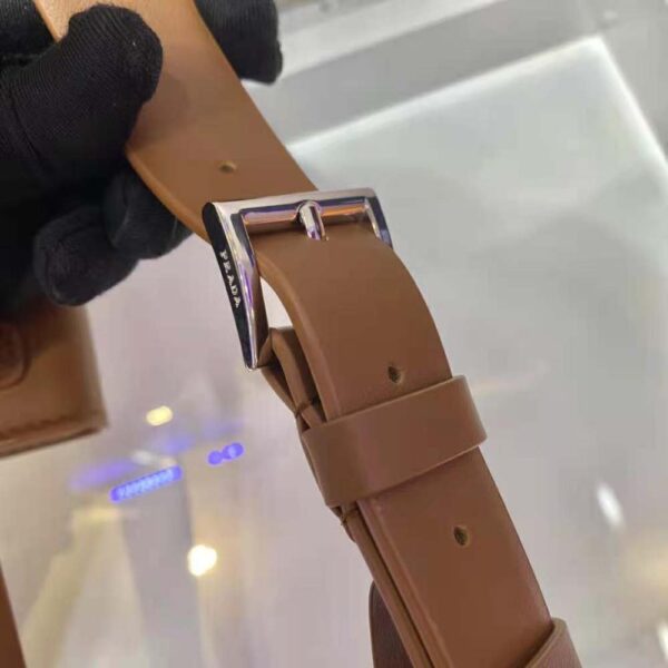 Prada Women Leather Belt With a Hybrid Multifunctional Design-brown (8)