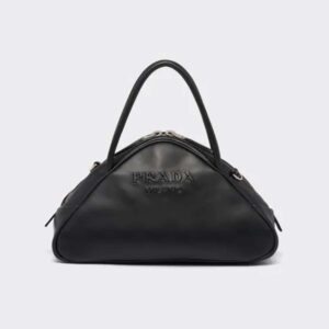Prada Women Leather Prada Triangle Bag-Black