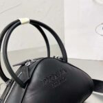Prada Women Leather Prada Triangle Bag-Black – Bild 9