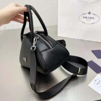 Prada Women Leather Prada Triangle Bag-Black (1)