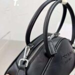 Prada Women Leather Prada Triangle Bag-Black – Bild 8