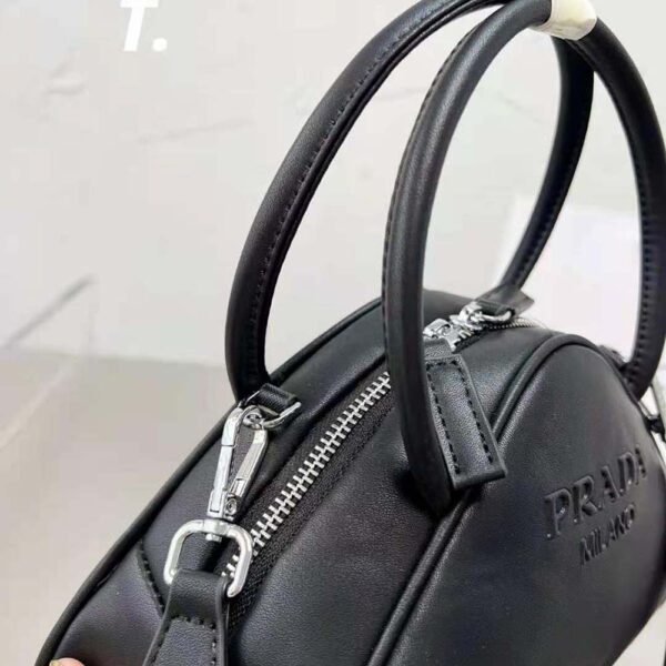 Prada Women Leather Prada Triangle Bag-Black (6)