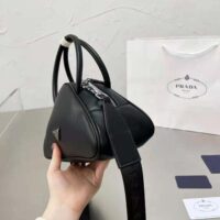 Prada Women Leather Prada Triangle Bag-Black (1)