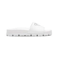 Prada Women Leather Slides in 20mm Heel-White (1)