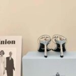 Prada Women Logo-print Plexiglas High-Heel Slides in 75mm Heel Height - Image 5