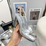 Prada Women Metallic Leather Slingback Pumps-Silver - immagine 4