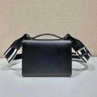 Prada Women Monochrome Saffiano and Leather Bag-Black (1)