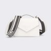 Prada Women Monochrome Saffiano and Leather Bag-White