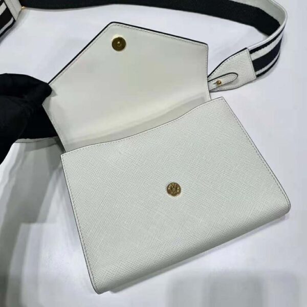 Prada Women Monochrome Saffiano and Leather Bag-White (6)