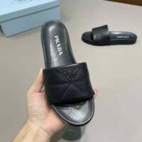 Prada Women Nappa Leather Slides in 20mm Heel-Black (1)