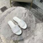 Prada Women Nappa Leather Slides in 20mm Heel-White - Imagen 4