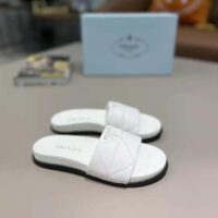 Prada Women Nappa Leather Slides in 20mm Heel-White (1)