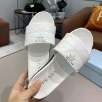 Prada Women Nappa Leather Slides in 20mm Heel-White (1)