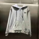 Prada Women Oversized Studded Hoodie-Silver – Image 4