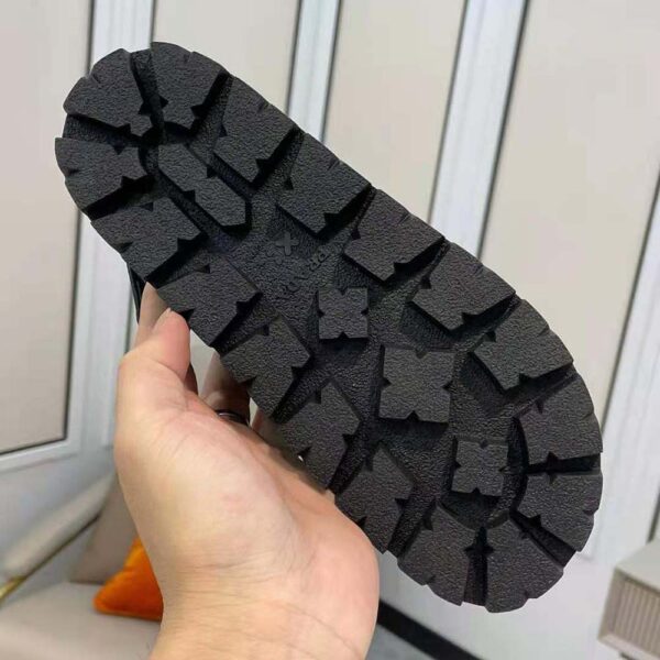 Prada Women Padded Nappa Leather Sandals-Black (10)