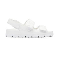 Prada Women Padded Nappa Leather Sandals-White (1)