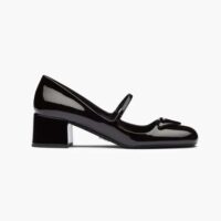 Prada Women Patent Leather Pumps in 45mm Heel Height-Black (1)