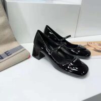 Prada Women Patent Leather Pumps in 45mm Heel Height-Black (1)