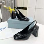 Prada Women Patent Leather Sling-Back Pumps - immagine 6