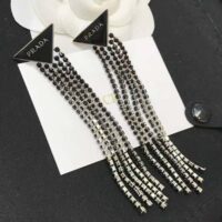 Prada Women Prada Symbole Drop Earrings-Black (1)