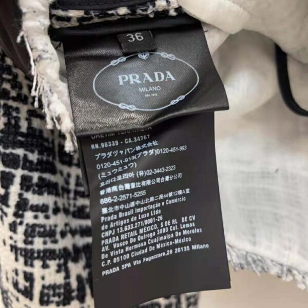 Prada Women Printed Fabric and Re-Nylon Jacket-Black (10)