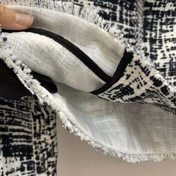 Prada Women Printed Fabric and Re-Nylon Jacket-Black (5)